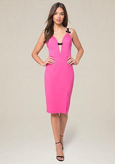 Bebe Mandi Bow Front Dress