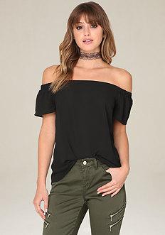 Bebe Samantha Off Shoulder Top