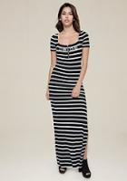Bebe Striped Judith Maxi Dress