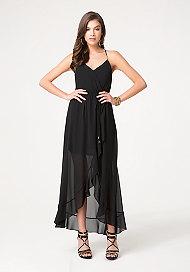 Bebe Surplice Hi-lo Maxi Dress