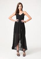Bebe Surplice Hi-lo Maxi Dress