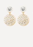 Bebe Front-back Pave Earrings
