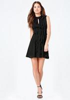 Bebe Georgette Ruffle Dress