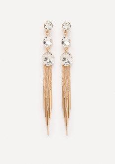 Bebe Crystal Droplet Earrings