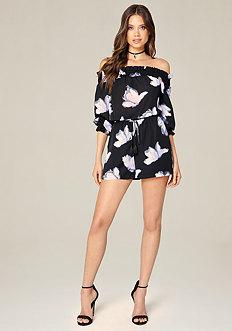 Bebe Mila Print Romper