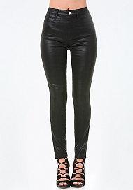 Bebe Coated Heartbreaker Jeans