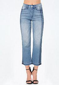 Bebe Reworked Crop Jeans