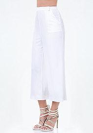 Bebe Petite Wide Leg Crop Pants