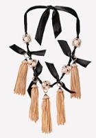 Bebe Tassel Ribbon Necklace