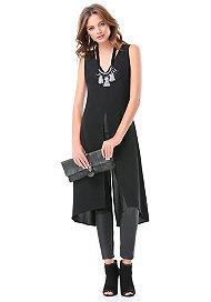 Bebe Double Center Slit Tunic