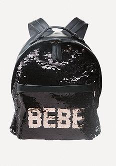 Bebe Logo Sequin Backpack