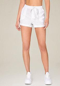 Bebe White Linen Shorts