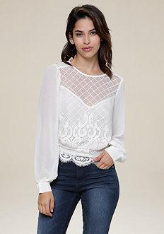 Bebe Embroidered Georgette Top