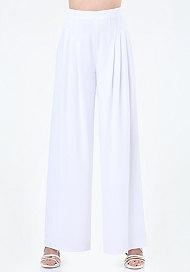 Bebe Topstitched Pleated Pants