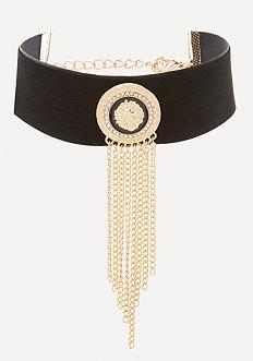 Bebe Lion Medallion Choker