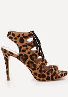 Bebe Ezzy Faux Leopard Sandals