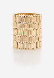 Bebe Metal Bead Stretch Bracelet