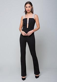 Bebe Embellished Strap Jumpsuit