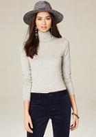 Bebe Heather Grey Turtleneck Top