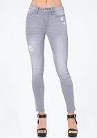 Bebe Grey Essential Skinny Jeans