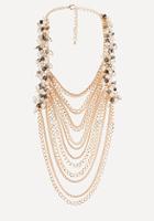 Bebe Faux Pearl & Chain Necklace