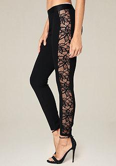 Bebe Lace Tux Leggings