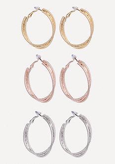 Bebe Multi-hue Hoop Earring Set