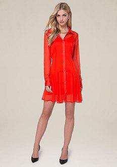 Bebe Sash Tie Shirtdress