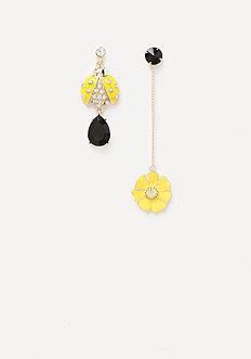 Bebe Mismatched Ladybug Earrings