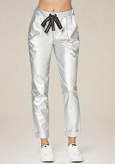 Bebe Silver Jogger Pants