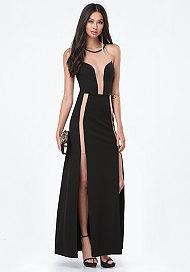 Bebe Mesh Inset Gown