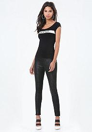 Bebe Logo Merrow Edge Tee