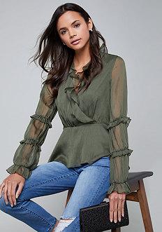 Bebe Ruffled Blouse