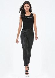 Bebe Logo Lapped Hem Tank