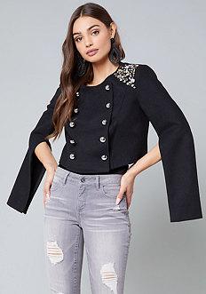 Bebe Crystal Shoulder Jacket