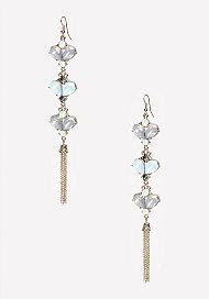 Bebe Fringe Mix Crystal Earrings