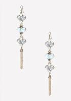 Bebe Fringe Mix Crystal Earrings