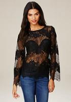 Bebe Placed Lace Top