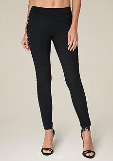 Bebe Grommet Tuxedo Leggings