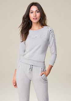 Bebe Large Crystal Logo Popover