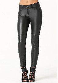 Bebe Strutter Leather Jeans
