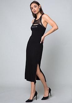 Bebe Logo Ribbed Midi Dress