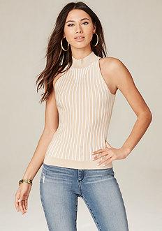 Bebe Textured Stripe Sweater