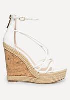 Bebe Mayaa Metallic Cork Wedges