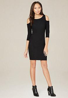 Bebe Cold Shoulder Bodycon Dress