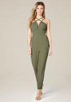 Bebe Violet Crisscross Jumpsuit