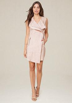 Bebe Asymmetric Zip Front Dress