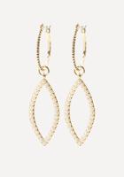 Bebe Stud Marquise Hoop Earrings