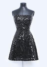 Bebe Sequin Skater Dress