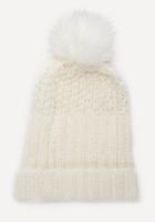 Bebe Metallic Pom Pom Beanie